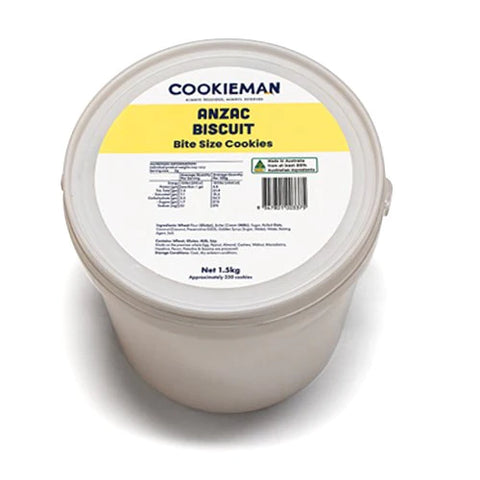 Cookie Man - Bite Size Anzac Biscuit Bucket 1.7kg (Approx. 280 cookies)