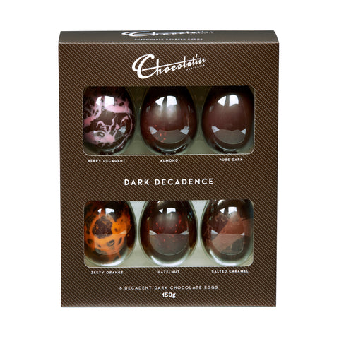 Chocolatier - Decadent Dark 6 Pack Egg Selection 150g x 12