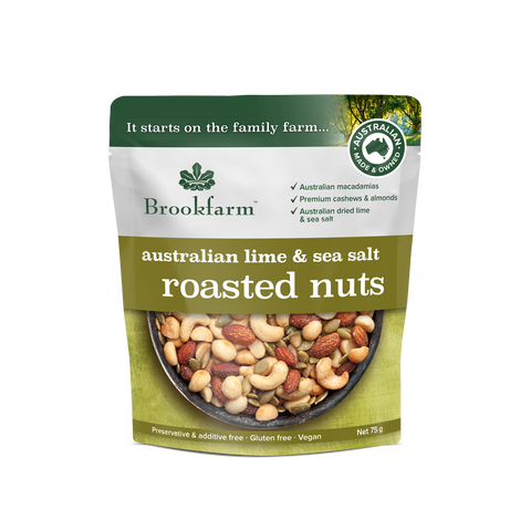 Brookfarm - Roasted Nuts Australian Lime & Sea Salt 75g x 12