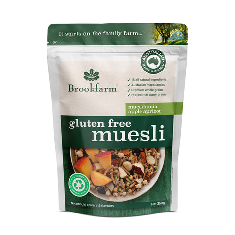 Brookfarm - Gluten Free Macadamia Muesli with Apricot 350g x 6