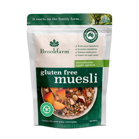 Brookfarm - Gluten Free Macadamia Muesli with Apricot 950g x 6
