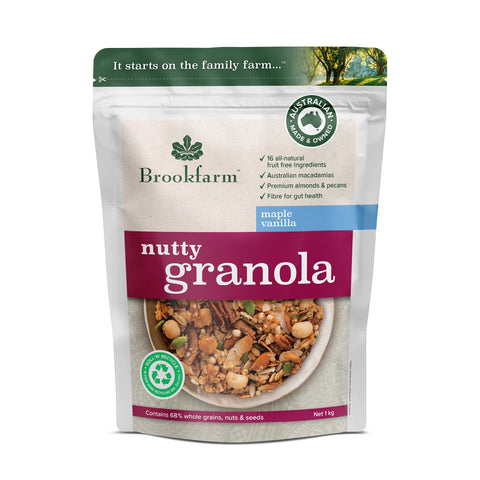 Brookfarm - Nutty Granola Maple & Vanilla 1kg x 6