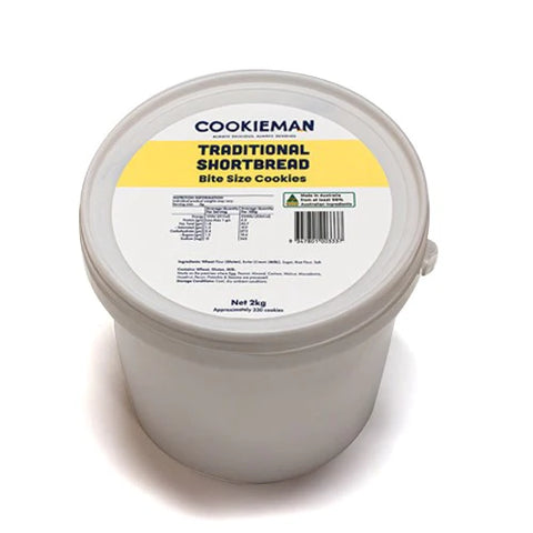 Cookie Man - Bite Size Traditional Shortbread Bucket 2.3kg (Approx. 380 cookies)