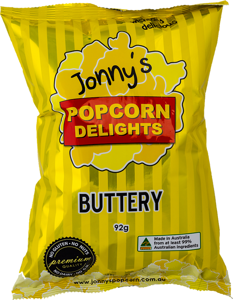 Jonny's Popcorn - Buttery 92g x 12