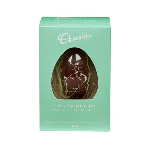 Chocolatier Australia - Mint Dark Choc Egg 150g x 6