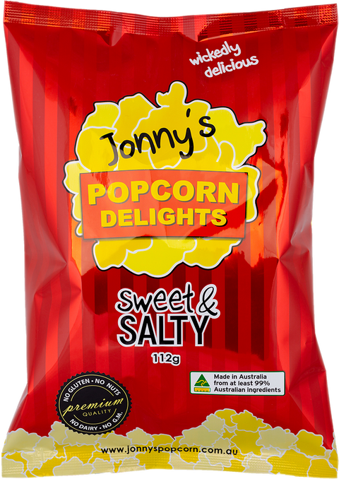 Jonny's Popcorn - Sweet & Salty 112g x 12