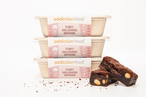 Addiction Foods - Addiction Food - Funky Fudge Macadamia Brownies (4) 250gm