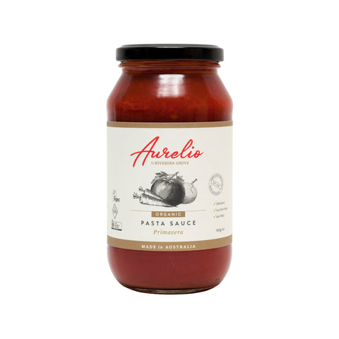 Riverina Grove - Aurelio Primavera Pasta Sauce 500g x 6 (GF, Organic)