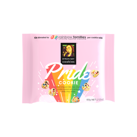 Byron Bay Cookie Company - Individually Wrapped Pride Cookies 12 x 60gm