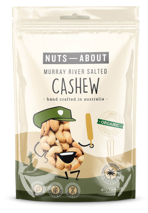 Nuts About - Cashews - Murray River Salt 40g x 12