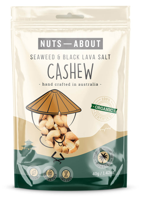 Nuts About - Cashews - Seaweed & Smoked Black Lava Salt 40g x 12
