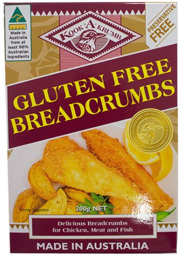 KookaKrumb - Gluten Free Fine White Breadcrumbs 200g x 12
