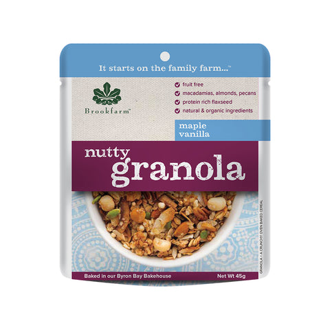 Brookfarm - Nutty Granola Maple & Vanilla Sachet 45g x 20 (EXPIRY 22ND MARCH 2024)