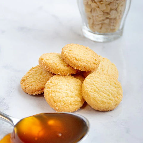 Cookie Man - Bite Size Honey Macadamia Shortbread Bucket 2.3kg (Approx. 380 cookies)