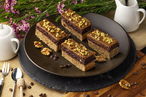 Little Secrets Bakehouse - GF Mocha & Walnut Slice x 6