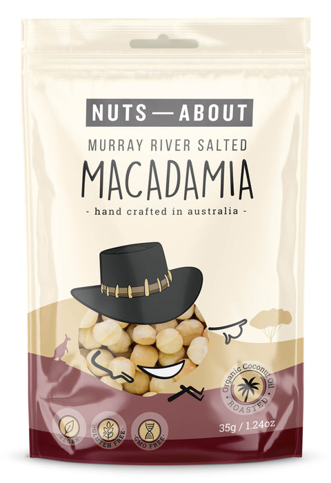 Nuts About - Macadamias - Murray River Salt 35g x 12