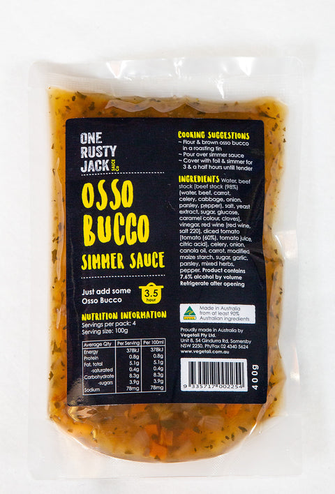 One Rusty Jack Sauce Co - Osso Bucco Simmer Sauce x 6