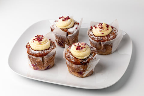 Little Secrets Bakehouse - GF Raspberry & White Choc Muffins x 6