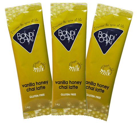 100 x Bondi Chai Single Serve Sachet 14g - Vanilla Honey (Gluten Free) Chai Latte powder Bondi Chai 