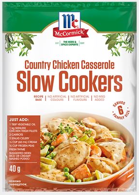 McCormick - Slow Cookers Country Chicken Casserole Recipe Base 40g x 12