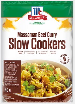 McCormick - Slow Cookers Massaman Beef Curry Recipe Base 40g x12