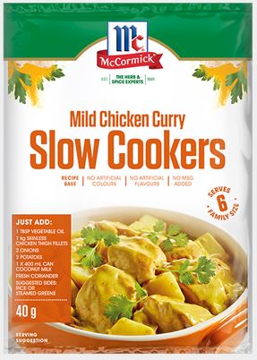 McCormick - Slow Cookers Mild Chicken Curry Recipe Base 40g x 12