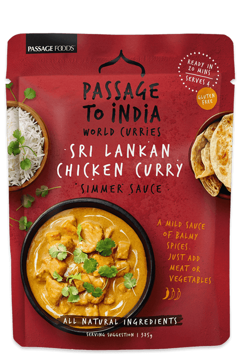 Passage Foods - Sri Lankan Chicken Curry Simmer Sauce 375g x 6