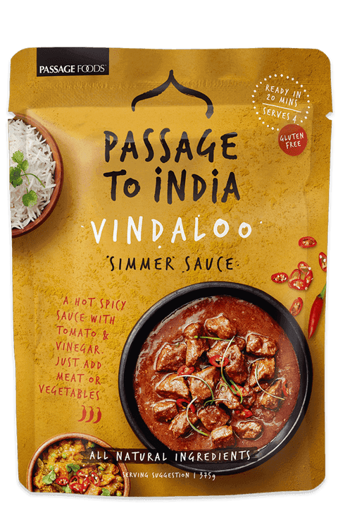 Passage Foods - Vindaloo Simmer Sauce 375g x 6