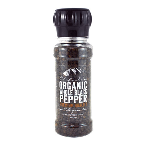 HBC Trading - Organic Whole Black Pepper 120g x 12