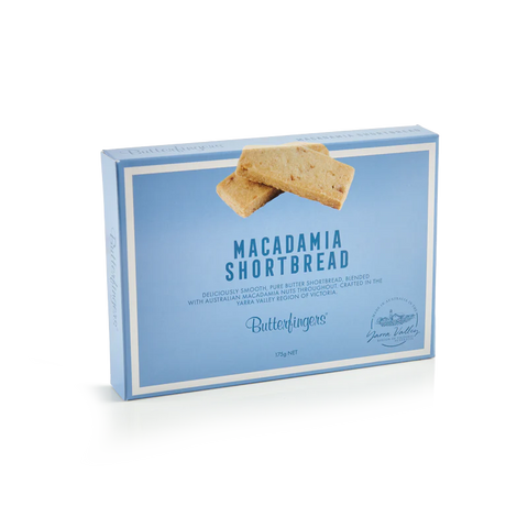 Butterfingers - Pure Butter Macadamia Shortbread Box 175g x 10