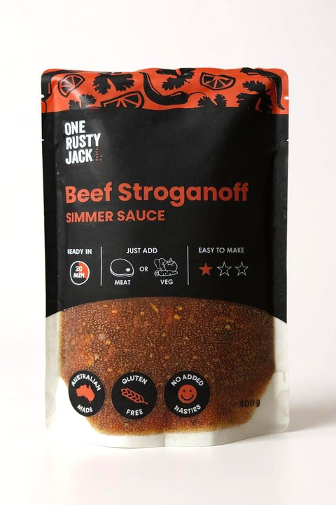 One Rusty Jack Sauce Co - Beef Stroganoff Simmer Sauce x 6 (GF)