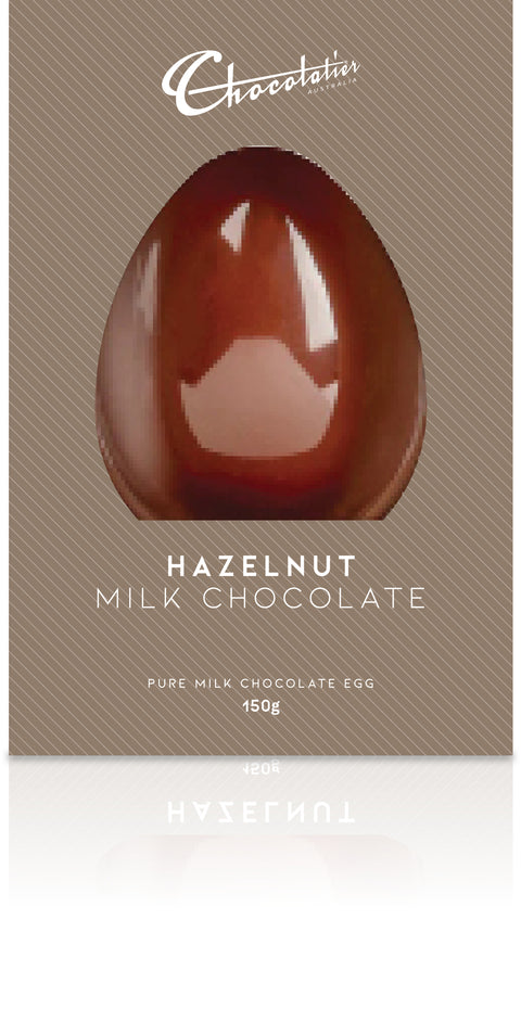 Chocolatier Australia - Hazelnut Milk Choc Egg 150g x 6