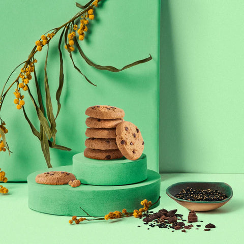 Cooee Native Superfoods - Chocolate Chip & Wattle Seed (GF, DF & Vegan) 40g x 16 (Twin Packs)