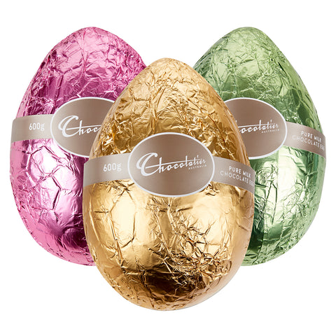 Chocolatier - Large Foiled Milk Assorted Chocolate Egg 600g x 6