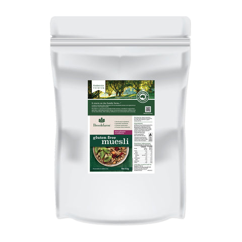 Brookfarm Muesli Food Service Bags - Gluten Free Macadamia Muesli with Cranberry 4kg x 2