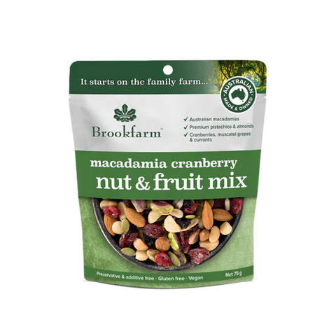 Brookfarm - Nut & Fruit Mix Macadamia Cranberry 75g x 12