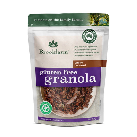 Brookfarm - Gluten Free Cacao Coconut Granola 350gm x 6