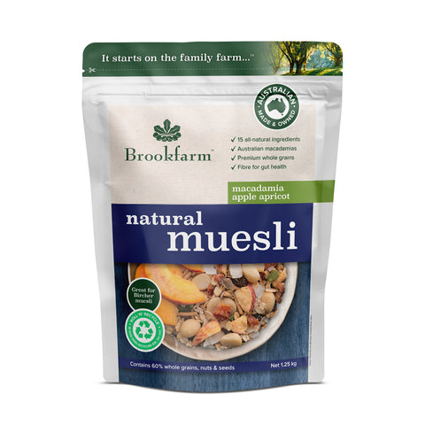 Brookfarm - Natural Macadamia Muesli with Apricot 1.25kg x 6