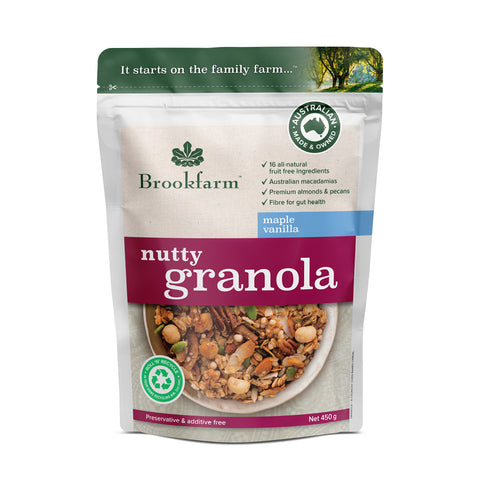 Brookfarm - Nutty Granola: Maple & Vanilla 450g x 6