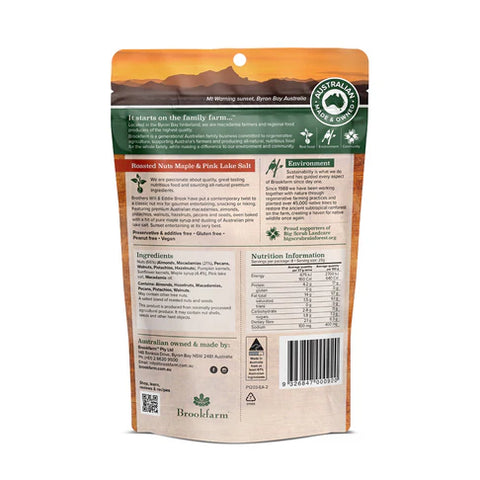 Brookfarm - Roasted Nuts Maple & Pink Lake Salt 200g x 8