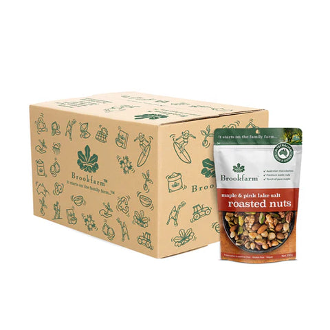 Brookfarm - Roasted Nuts Maple & Pink Lake Salt 200g x 8