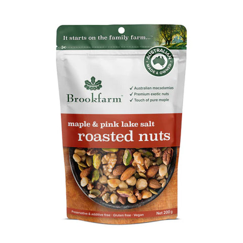 Brookfarm - Roasted Nuts Maple & Pink Lake Salt 200g x 8