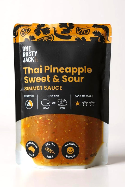 One Rusty Jack Sauce Co - Thai Pineapple Sweet & Sour Simmer Sauce x 6 (GF)