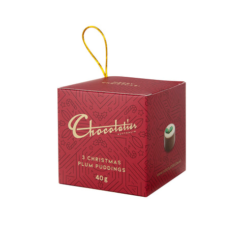Chocolatier - 3 Christmas Plum Puddings Cube x 24