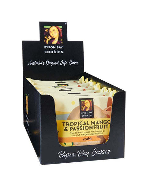 Byron Bay Cookie Company - Individually Wrapped Tropical Mango & Passionfruit Cookies x 12