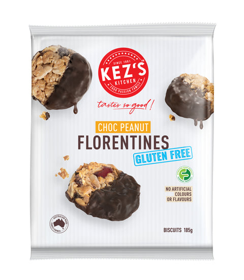 Kez's Kitchen - Choc Peanut Florentines GF 185g x 6