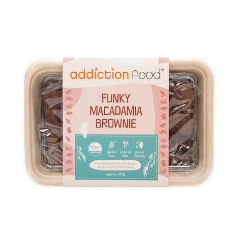 Addiction Foods - Addiction Food - Funky Fudge Macadamia Brownies (4) 250gm