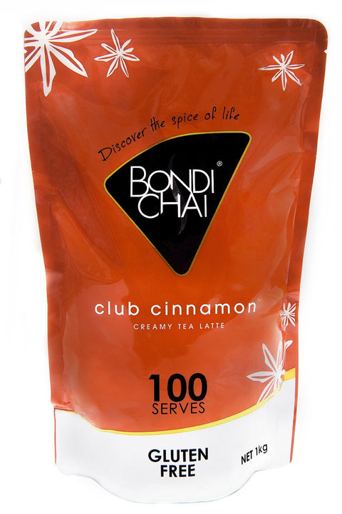 Bondi Chai Soft Pack 1kg - Club Cinnamon (Gluten Free) Chai Latte powder Bondi Chai 