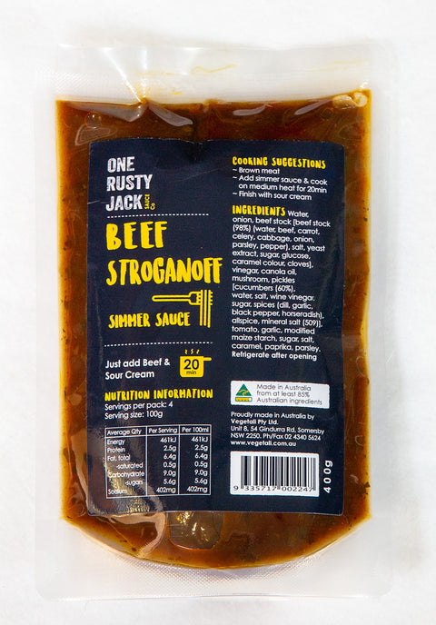 One Rusty Jack Sauce Co - Beef Stroganoff Simmer Sauce x 6