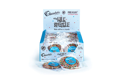 Chocolatier - Pure Delight Milk Chocolate Speckles Individually Wrapped 40g x 50 (EXPIRY - DEC. '23)